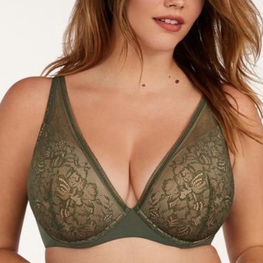 Third Love 24/7 fern lace contour plunge bra
